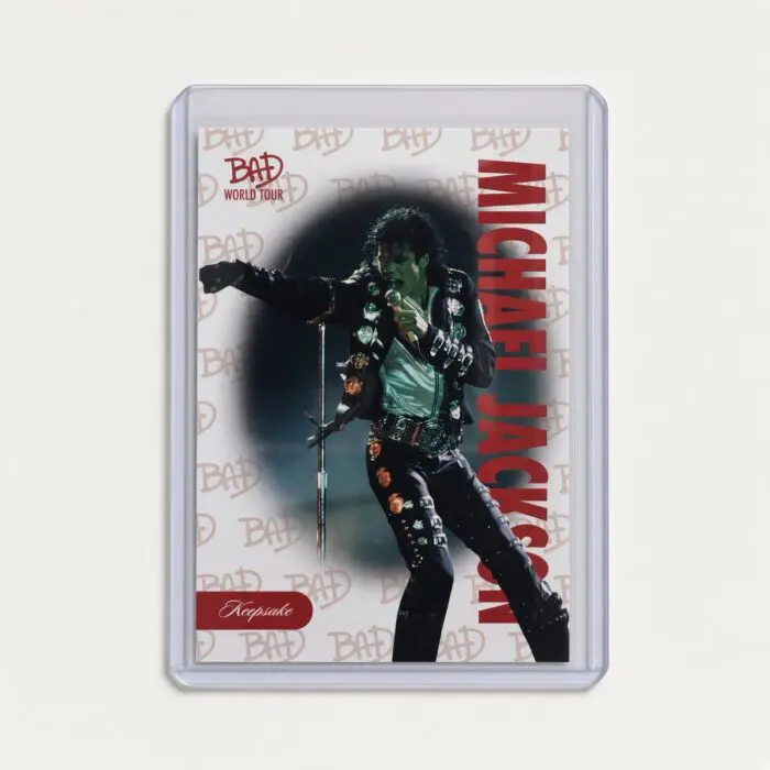 Michael Jackson BAD Tour Keepsake Trading Card #7 | Base | Hologram BAD Logo