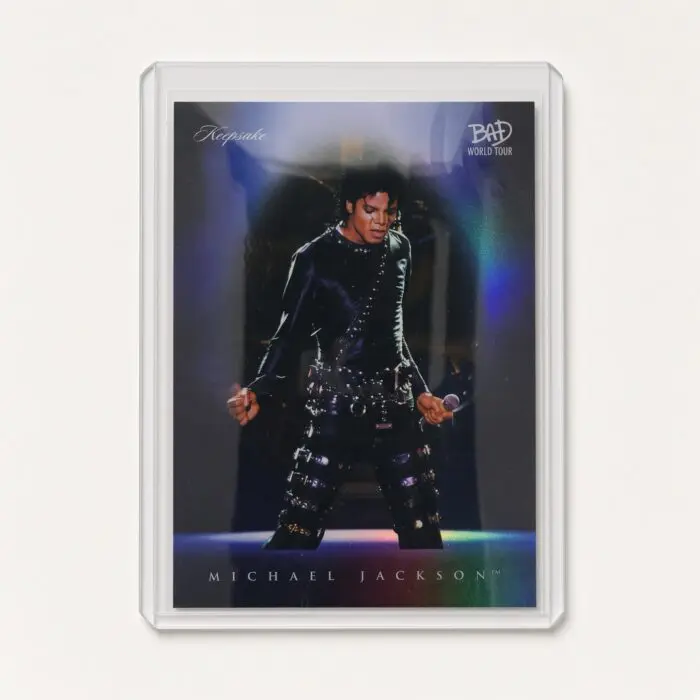 Michael Jackson BAD Tour Keepsake Trading Card #46 | Spotlight | Hologram Blue