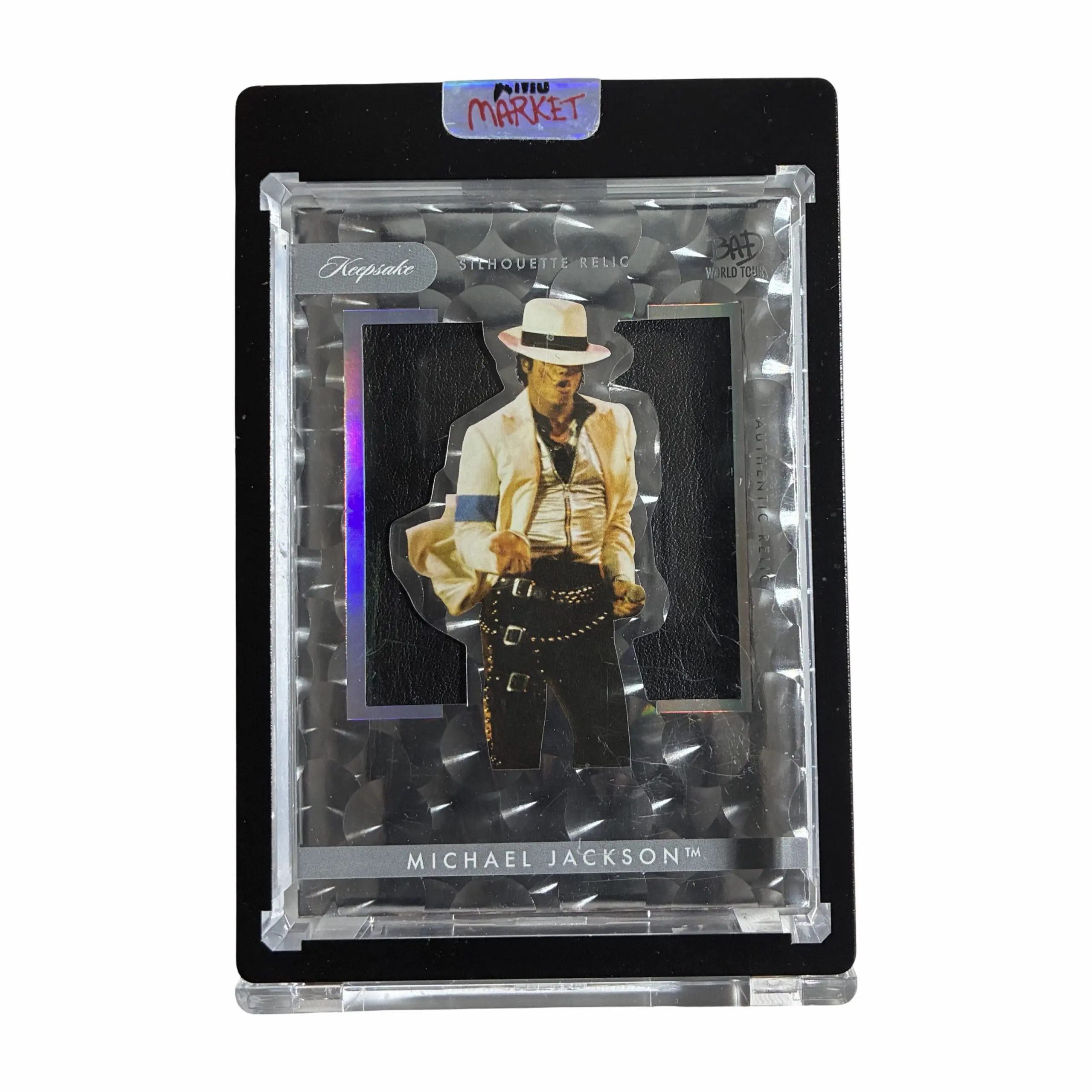 Michael Jackson Bad Tour Keepsake # 270 Silhouette Jacket Relic 01/01 Cracked Ice ONE OF ONE - Image 2
