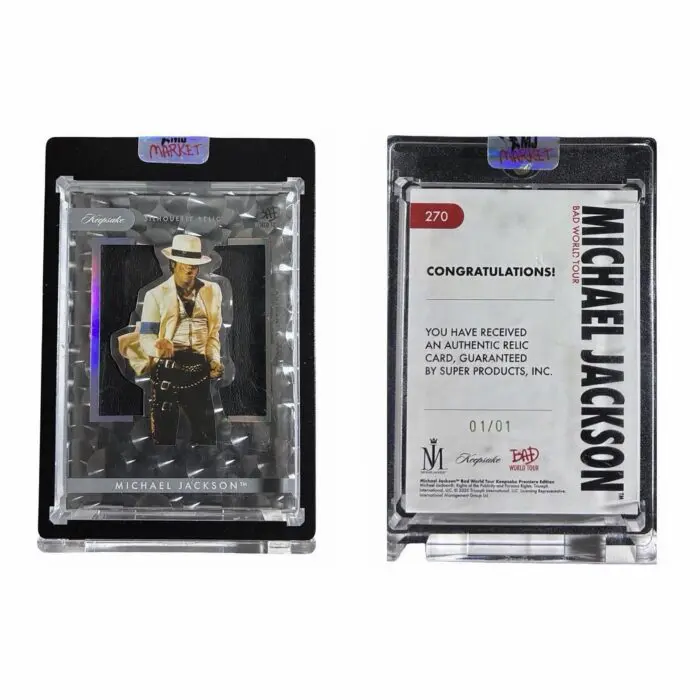 Michael Jackson Bad Tour Keepsake # 270 Silhouette Jacket Relic 01/01 Cracked Ice ONE OF ONE