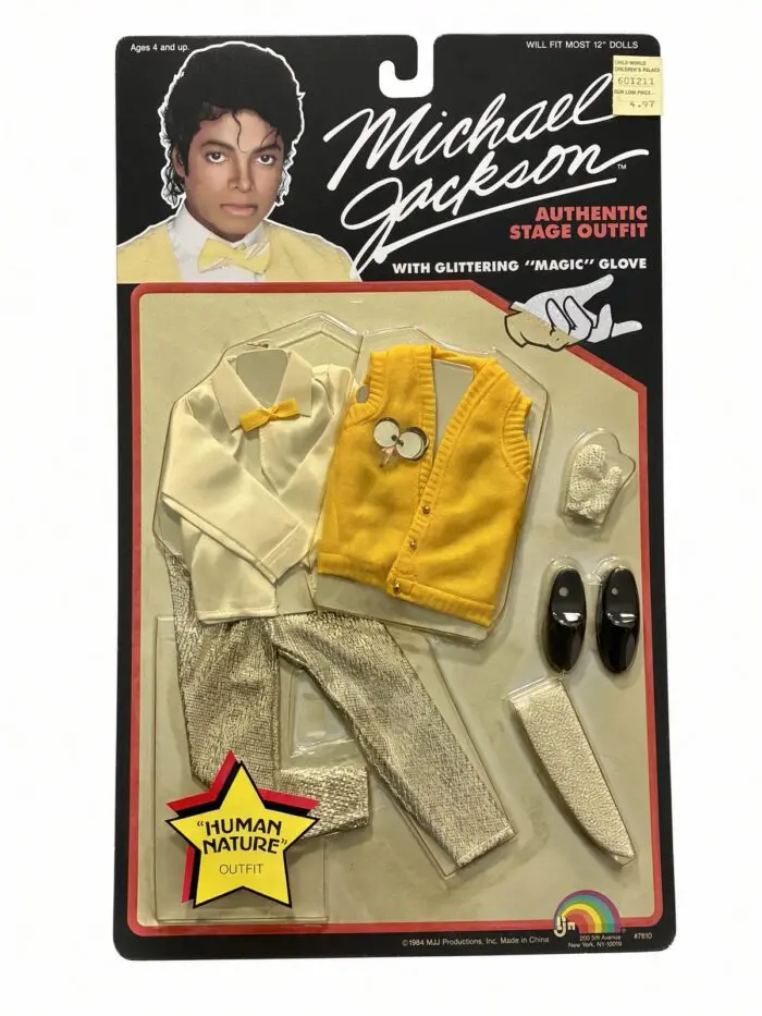Michael Jackson Human Nature 1984 LJN Stage Outfit 12" Doll Clothes Sealed
