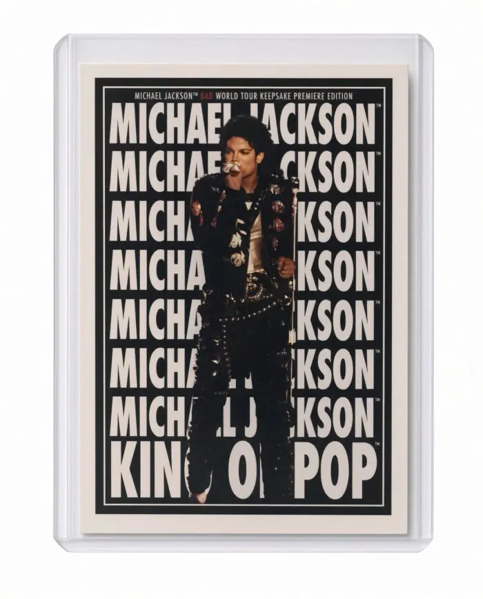 Michael Jackson BAD Tour Keepsake Trading Card #176 | Poster | White Foil
