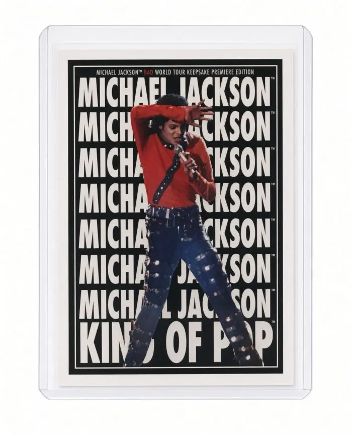 Michael Jackson BAD Tour Keepsake Trading Card #186 | Poster | White Foil
