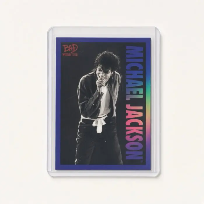 Michael Jackson BAD Tour Keepsake Trading Card #61 | Shortprint | Hologram Blue