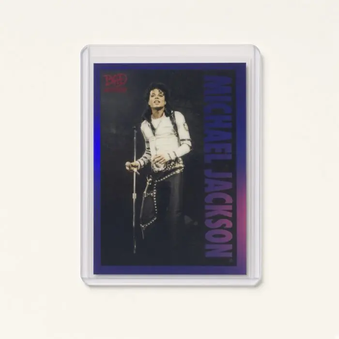 Michael Jackson BAD Tour Keepsake Trading Card #69 | Shortprint | Hologram Blue