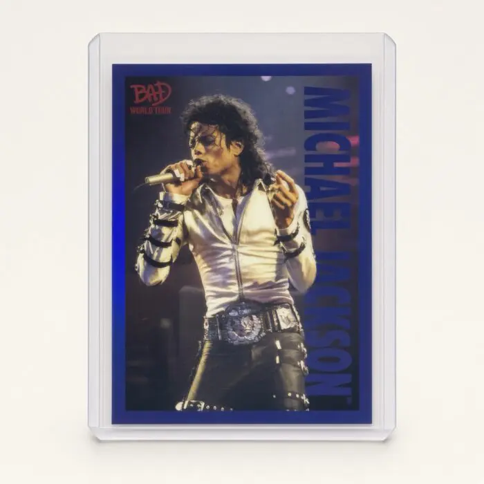 Michael Jackson BAD Tour Keepsake Trading Card #70 | Shortprint | Hologram Blue