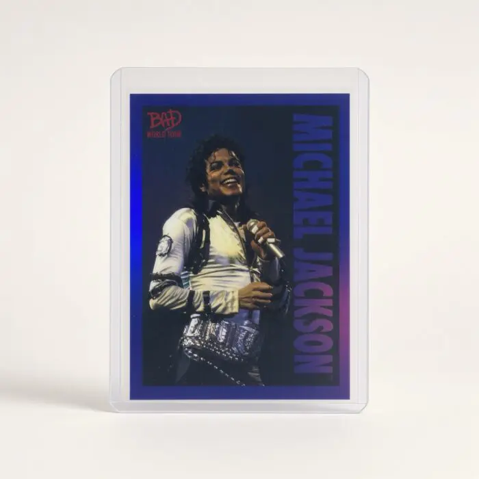 Michael Jackson BAD Tour Keepsake Trading Card #85 | Shortprint | Hologram Blue