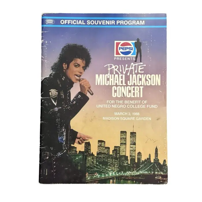 Michael Jackson UNCF Private BAD Tour Concert 1988 Original Program