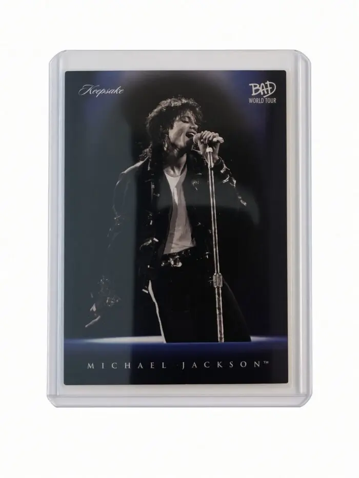 Michael Jackson BAD Tour Keepsake Trading Card #33 | Spotlight | Blue Foil