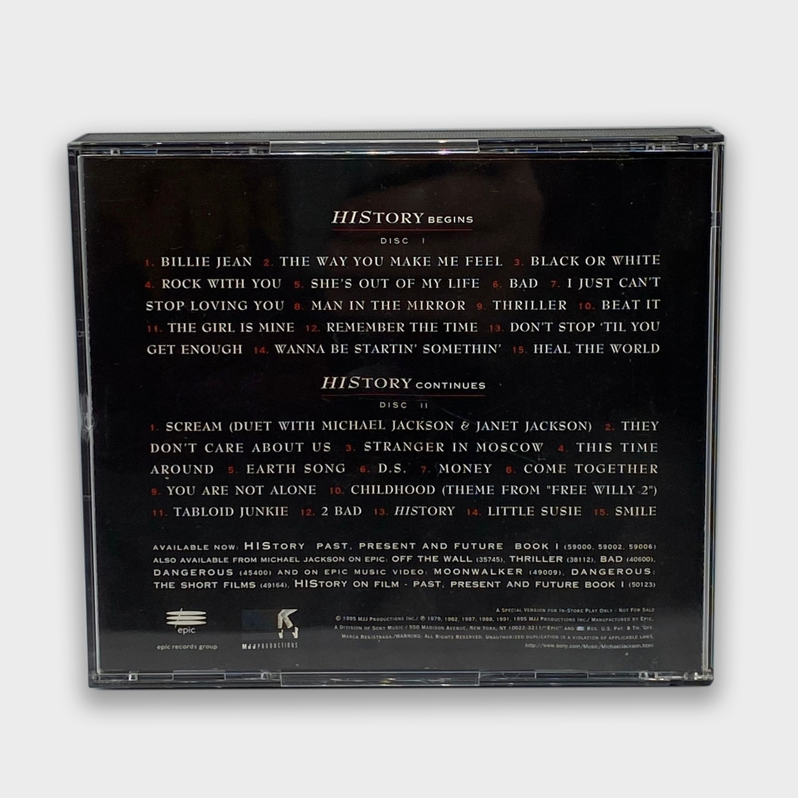 HIStory USA In-Store Play CD