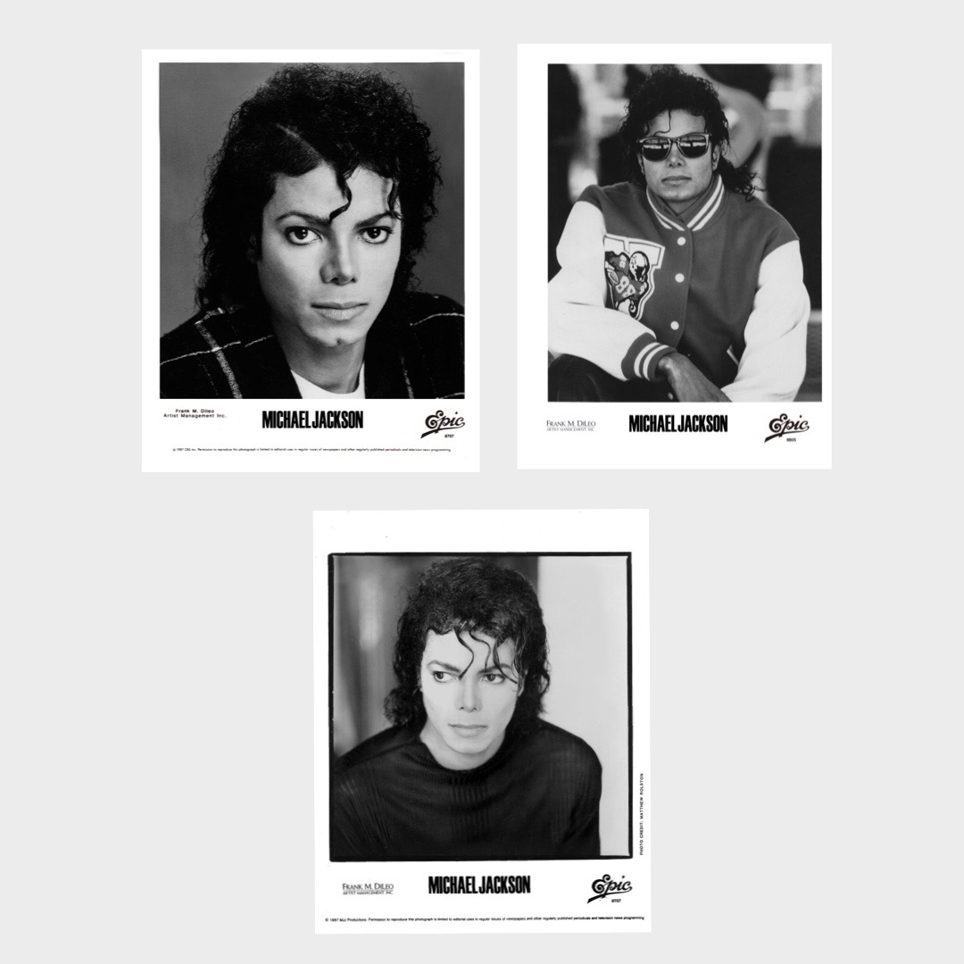 Michael Jackson BAD Promo Press Photo (Set of 3) – Michael Jackson Market
