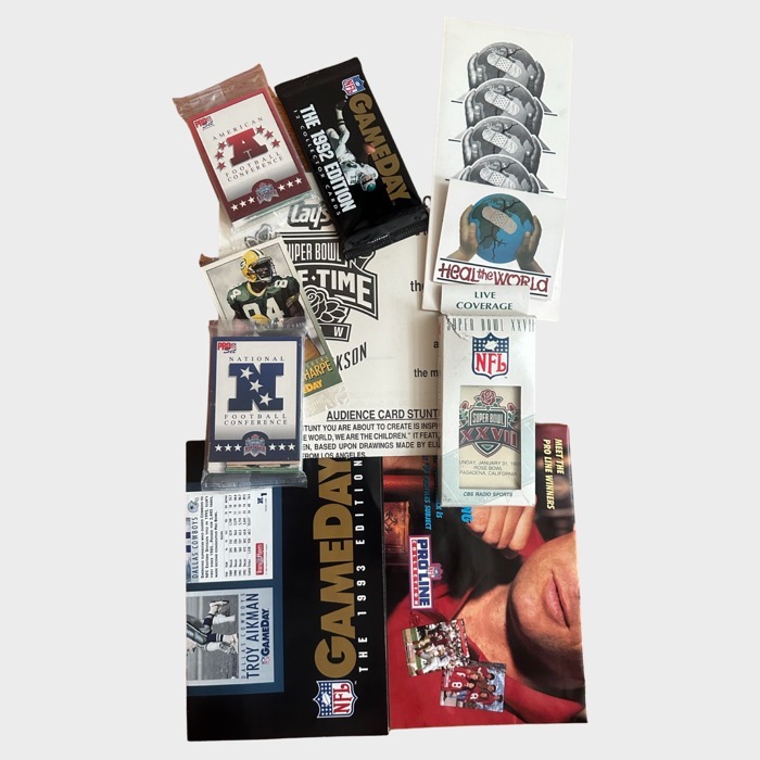 Super Bowl XXVII Cushion with Half Time Stunt Card – Michael Jackson Market