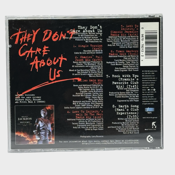 Michael Jackson 'They Don't Care About Us' CD Single (USA) - Image 2