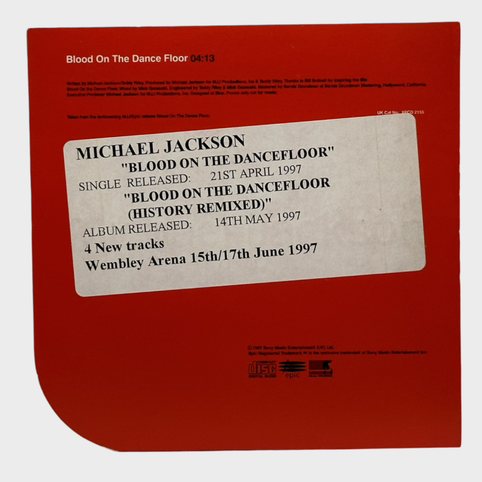 Michael Jackson ‘Blood On The Dance Floor’ Promo CD Single (UK) - Image 2