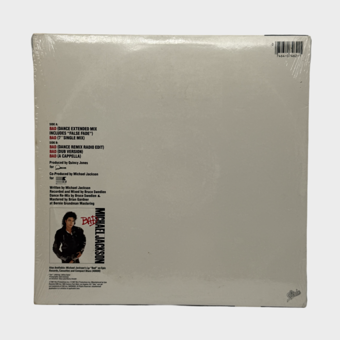 Michael Jackson BAD 12" Single (USA) - Image 2