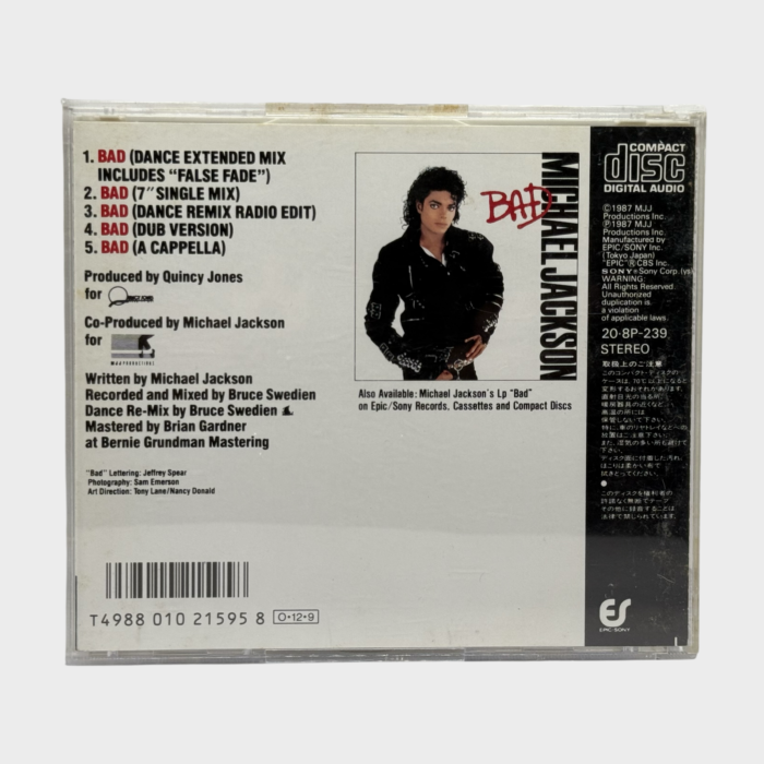 Michael Jackson 'BAD' CD Single (Japan) - Image 2