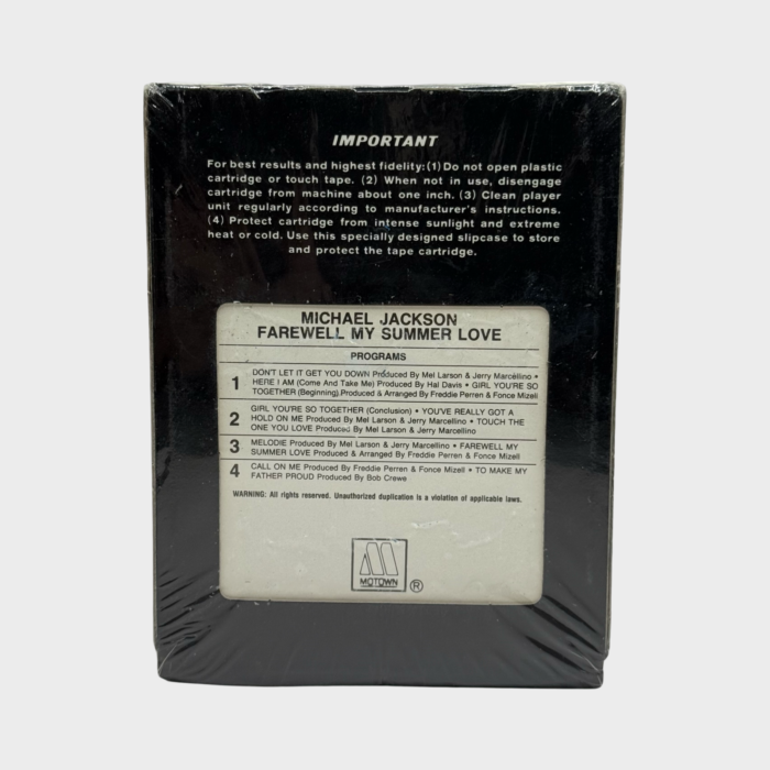 Michael Jackson Farewell My Summer Love Sealed 8-Track Tape (USA) - Image 2