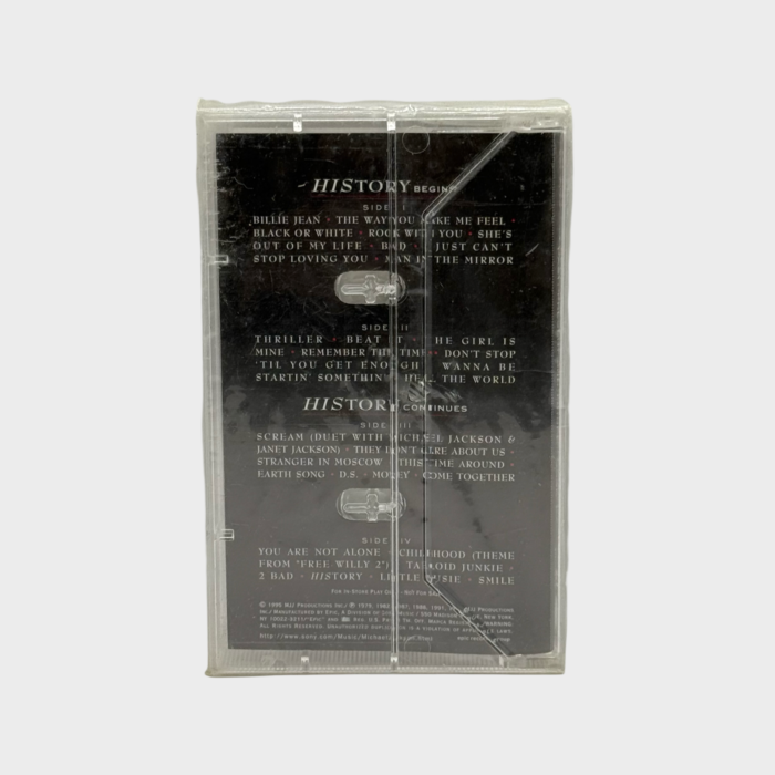 Michael Jackson ‘HIStory’ Sealed In-Store Play Promo Cassette (USA) - Image 2