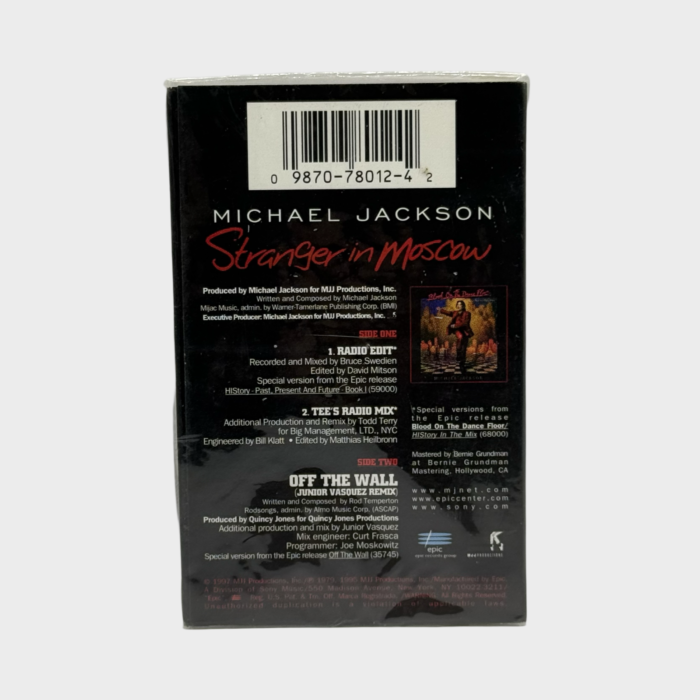 Michael Jackson 'Stranger In Moscow' Sealed Cassette Single - Image 2