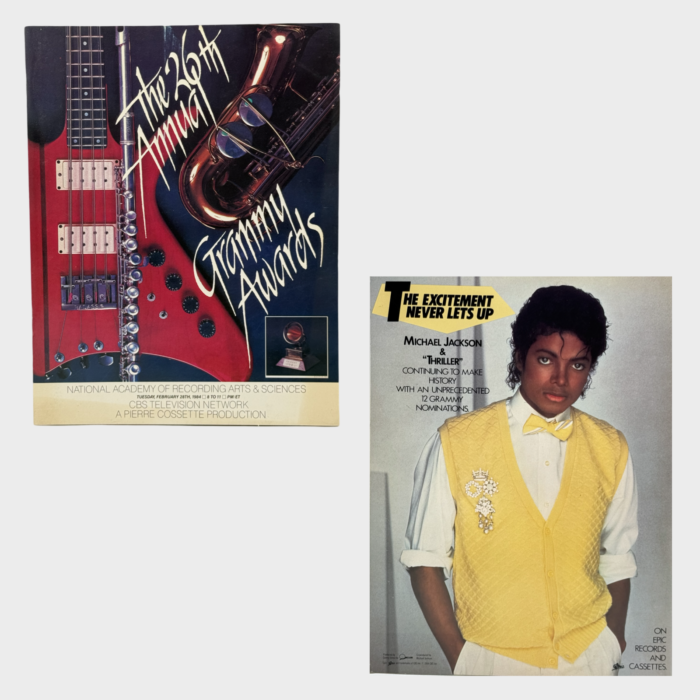 Grammy Awards 1984 Program with Michael Jackson Thriller