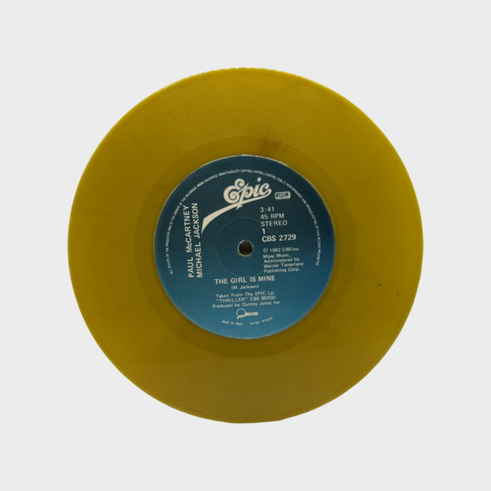 Michael Jackson 'The Girl Is Mine' Yellow 45 Single (Israel) - Image 3