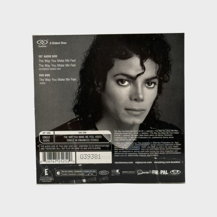 Michael Jackson ‘The Way You Make Me Feel’ Visionary Video Single DualDisc (EURO) - Image 2