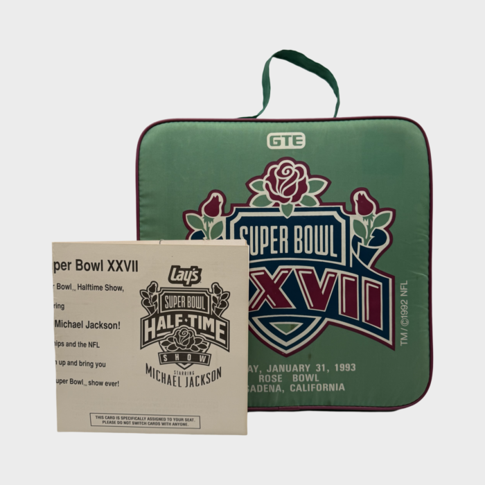 Super Bowl XXVII Cushion with Half Time Stunt Card