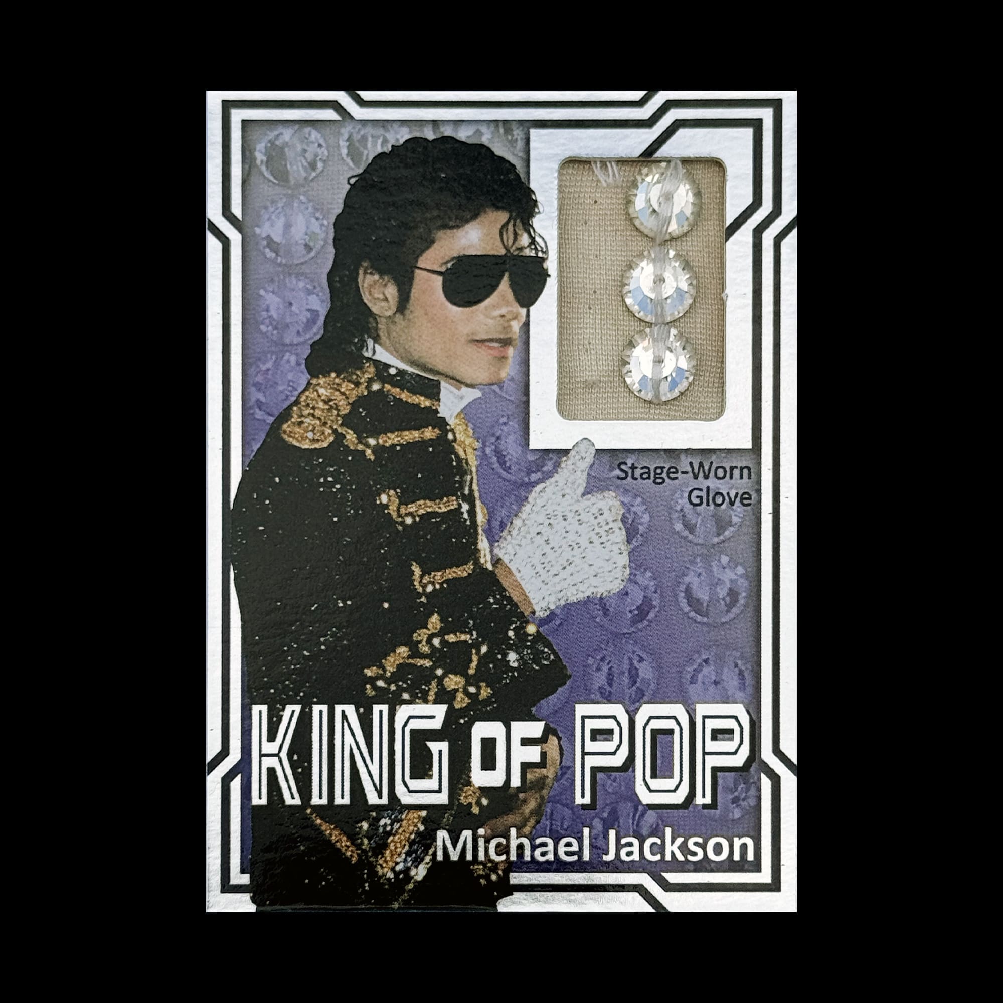 MichaelJacksonスワロフスキー絵 MJ Limited Edition Swarovski Glove Swatch Silver Trading Card