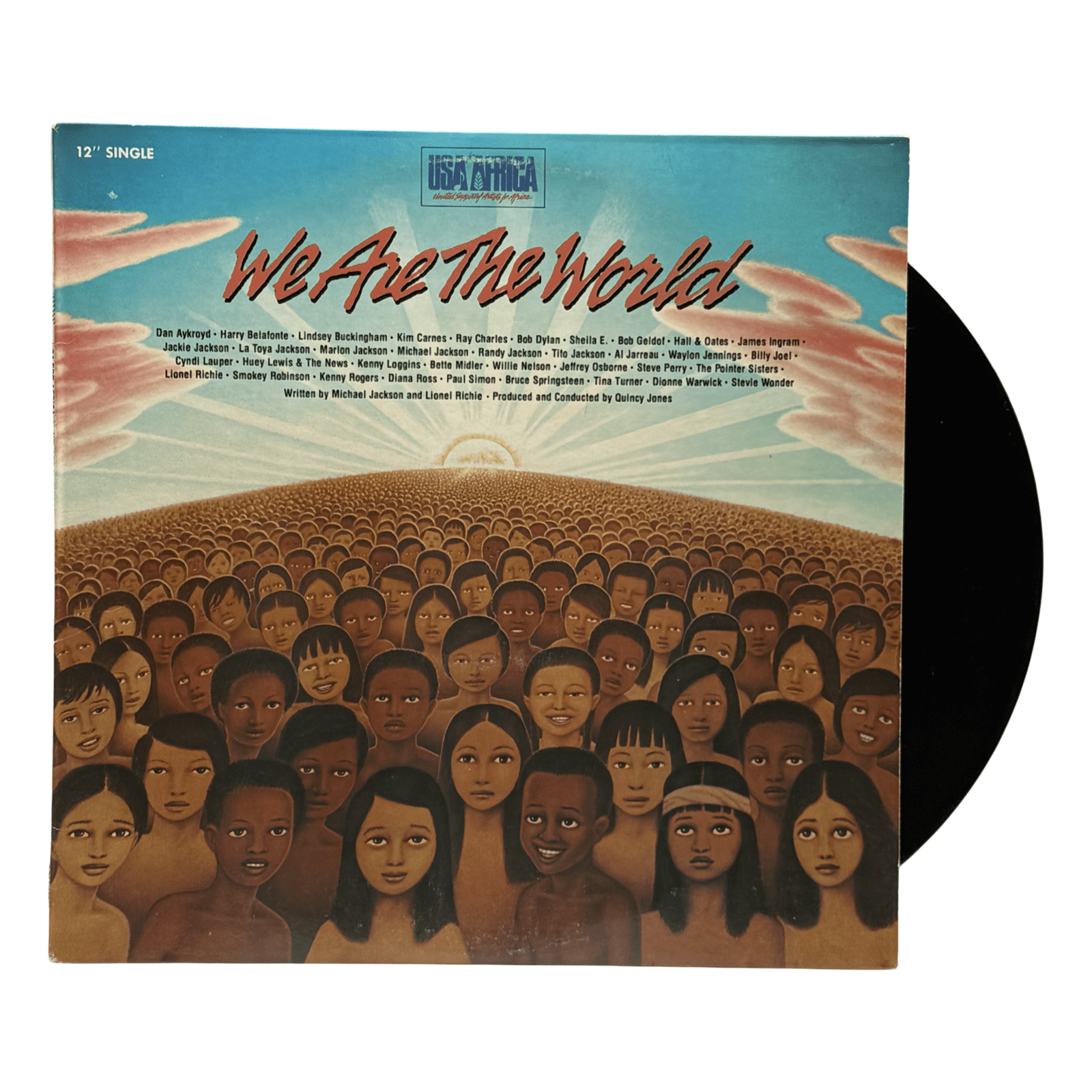 USA For Africa 'We Are The World' 12″ Single (USA) – Michael