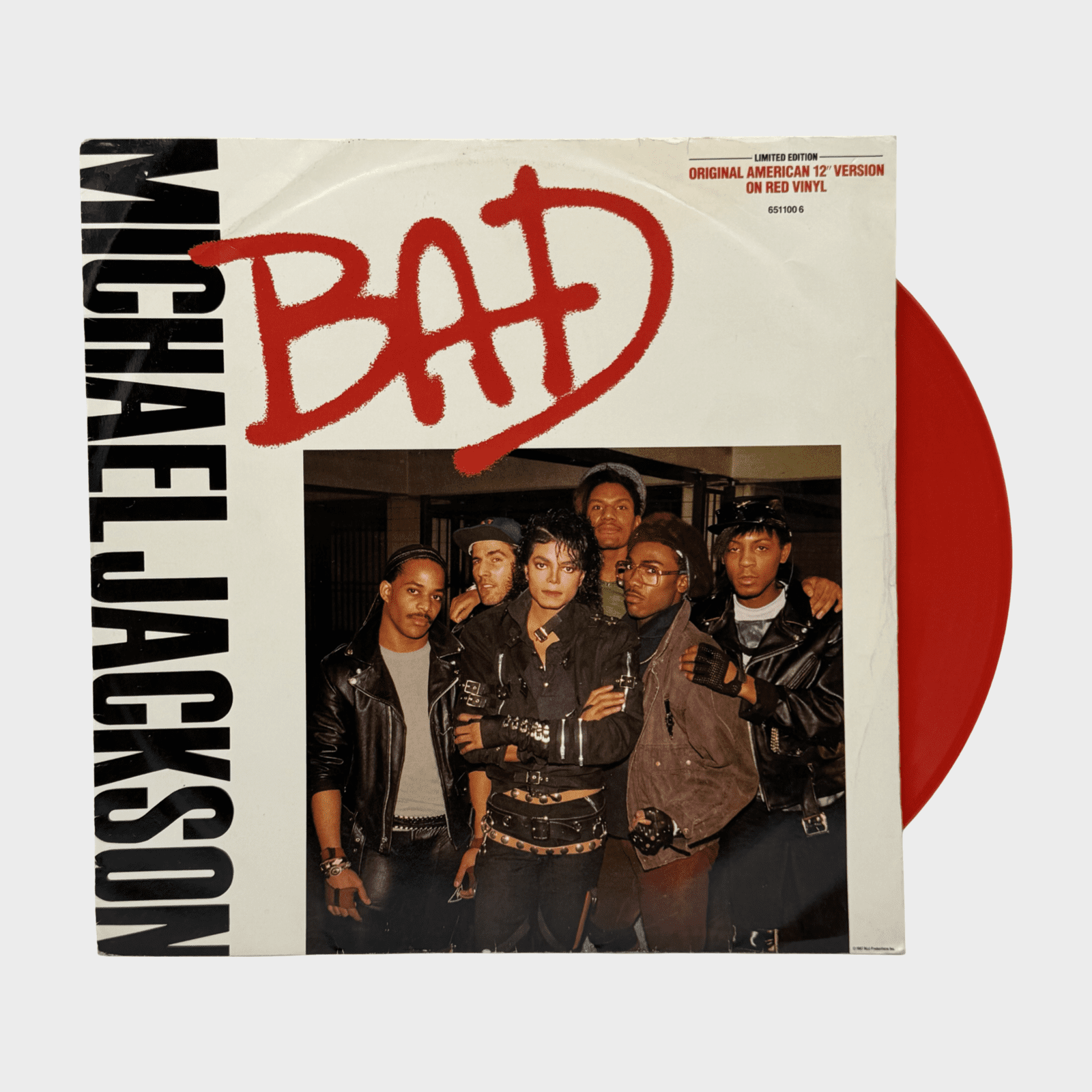 Michael Jackson BAD 12″ Red Color Single (UK) – Michael Jackson Market
