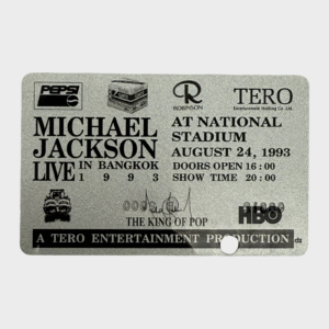 Michael Jackson Dangerous World Tour Bangkok Concert Ticket Card
