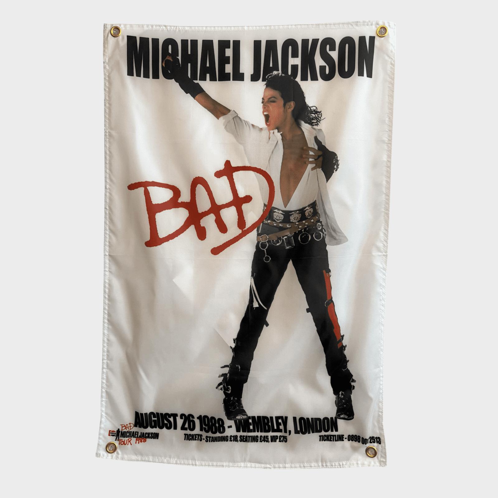 Michael Jackson BAD World Tour Wembley Stadium Banner – Michael