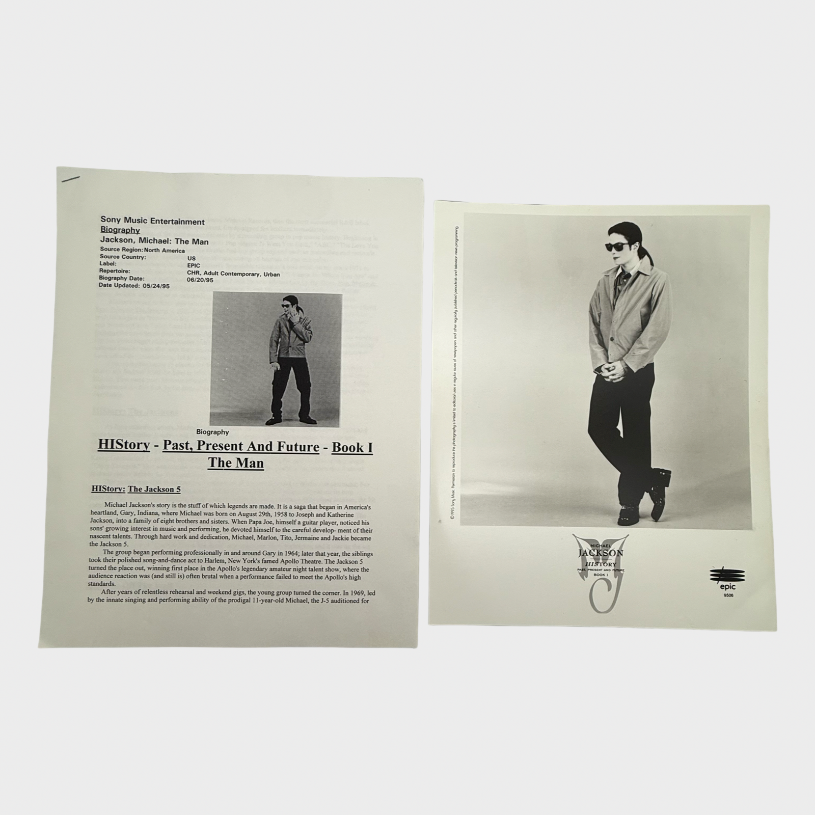 Michael Jackson HIStory Press Release with Photo – Michael Jackson