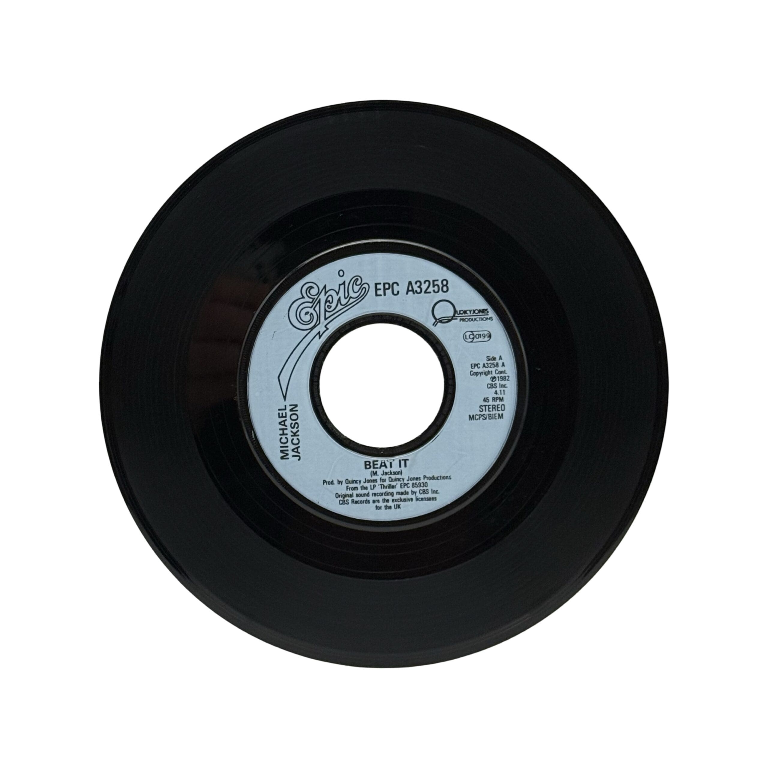 Michael Jackson Beat It 7インチレコード　見本盤 Michael Jackson 'Beat It' 45 7″ Single (UK) – Michael Jackson Market