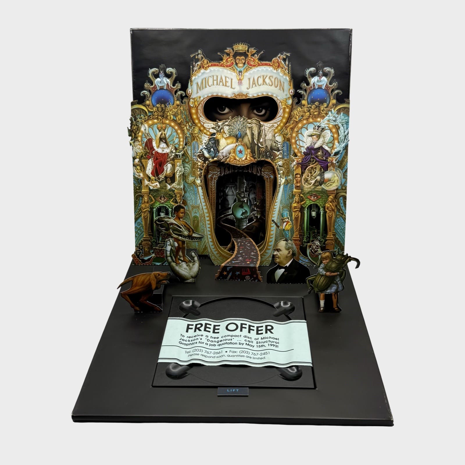 Michael Jackson Prototype Dangerous First Edition Promo 3-D CD