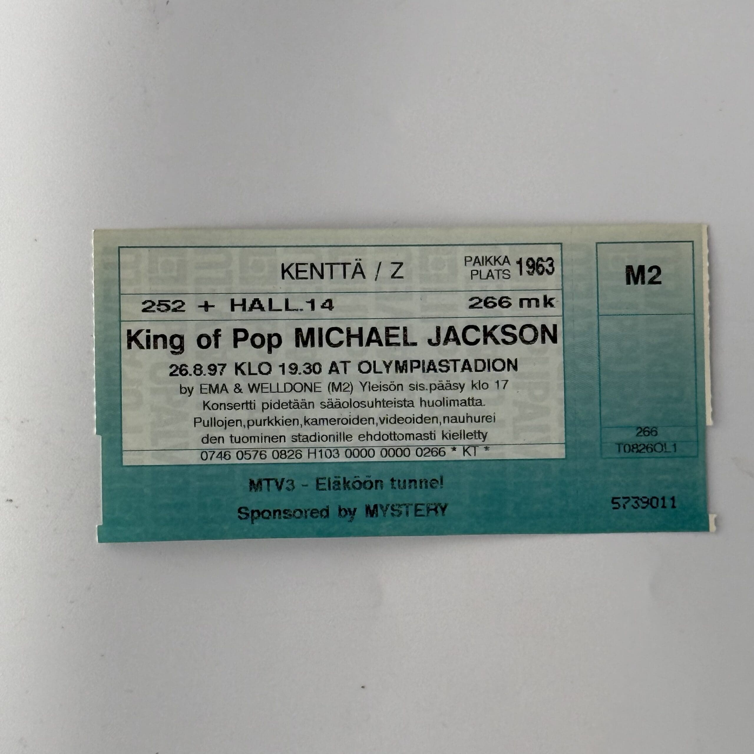 Michael Jackson HIStory World Tour Helsinki Olympic Stadium August