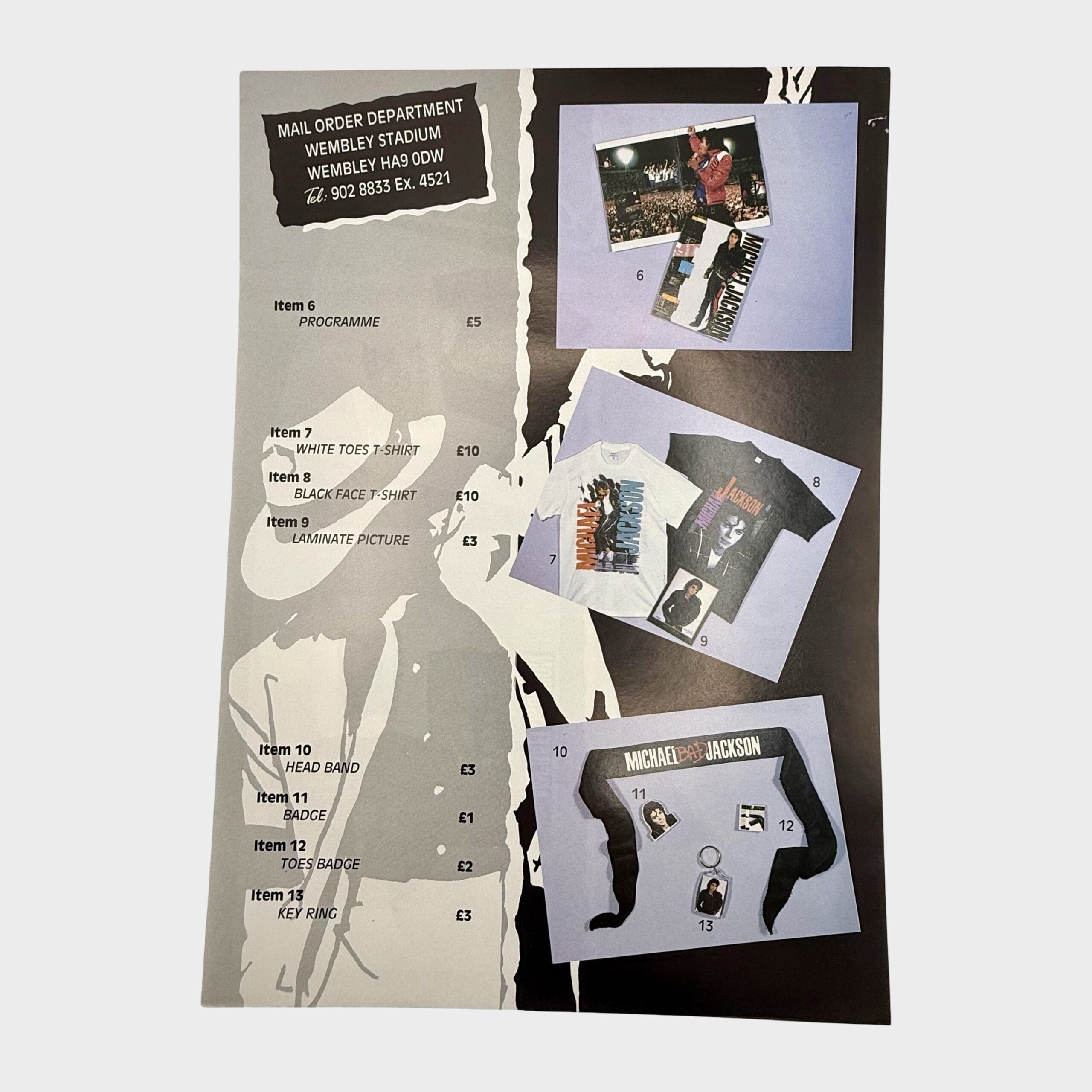 Michael Jackson BAD World Tour Merchandise Flyer – Michael Jackson