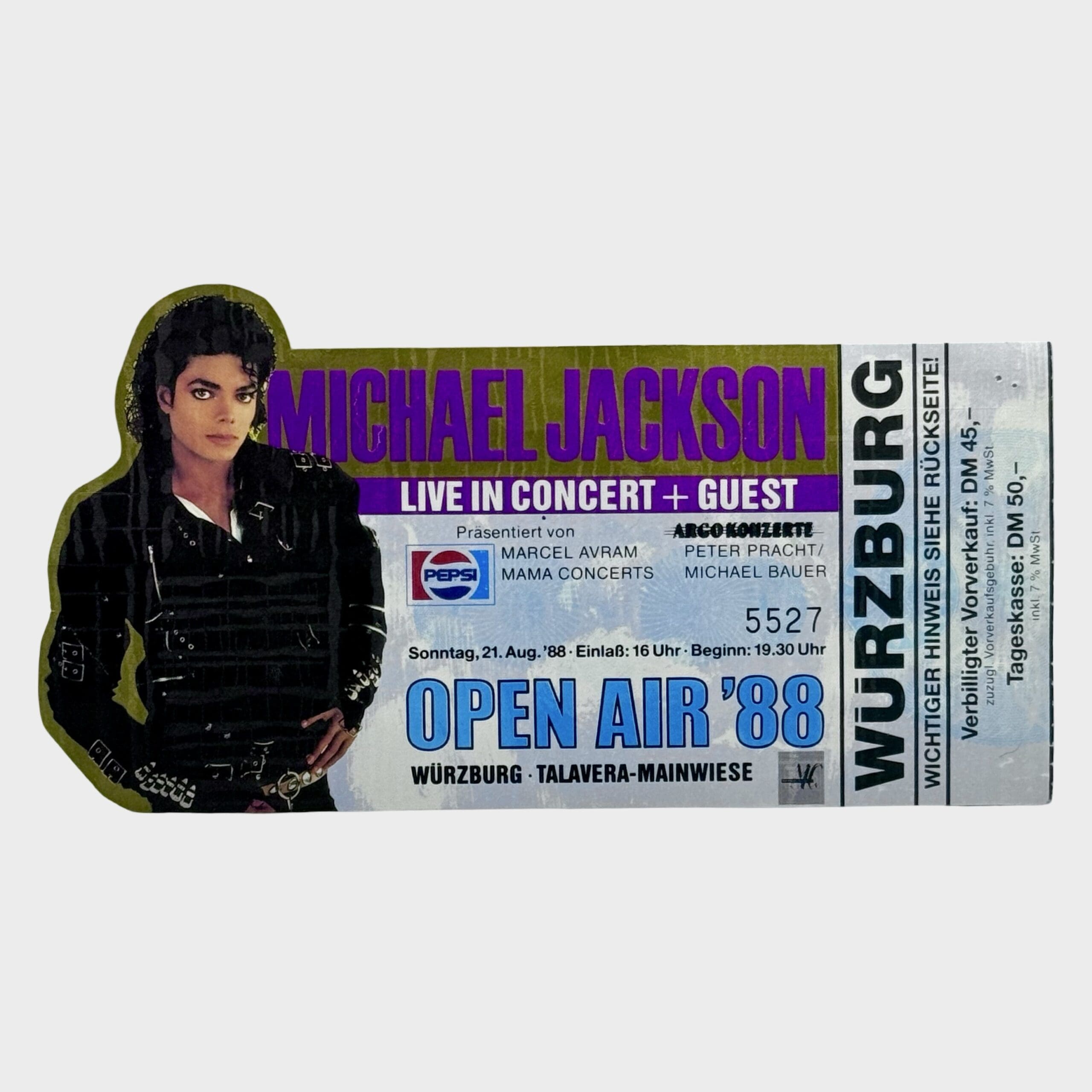 Michael Jackson BAD Tour Wurzburg Germany Ticket – Michael Jackson