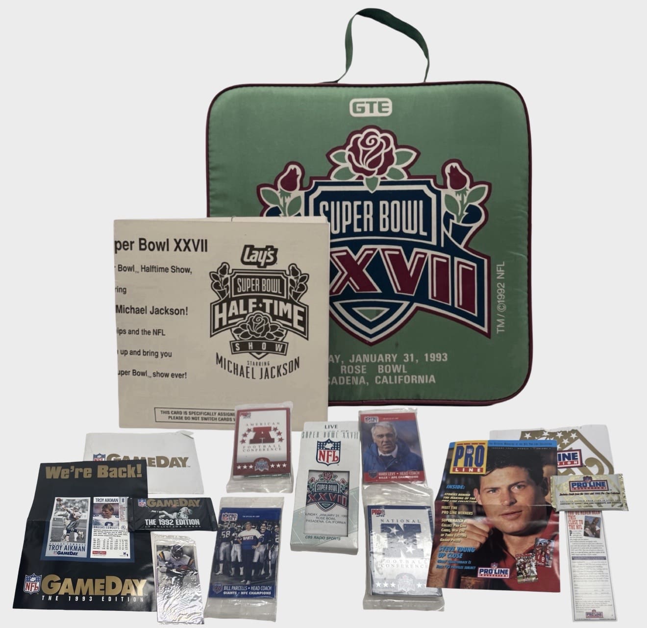 Michael Jackson Super Bowl XXVII Cushion with White Half Time