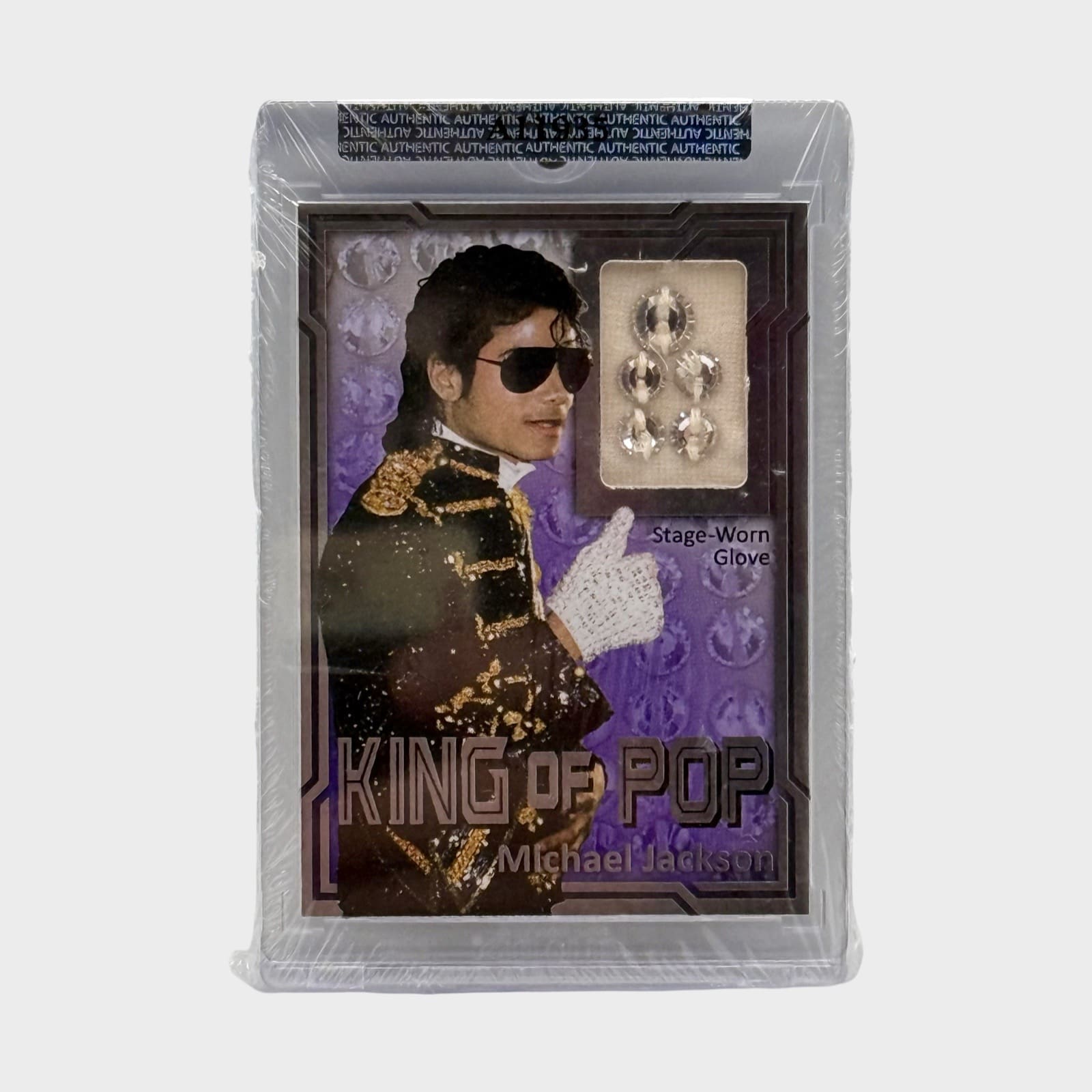 MJ Limited Edition Swarovski Glove Swatch Silver Trading Card