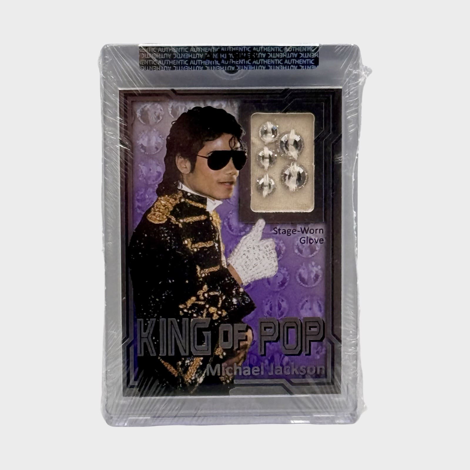 MJ Limited Edition Swarovski Glove Swatch Silver Trading Card