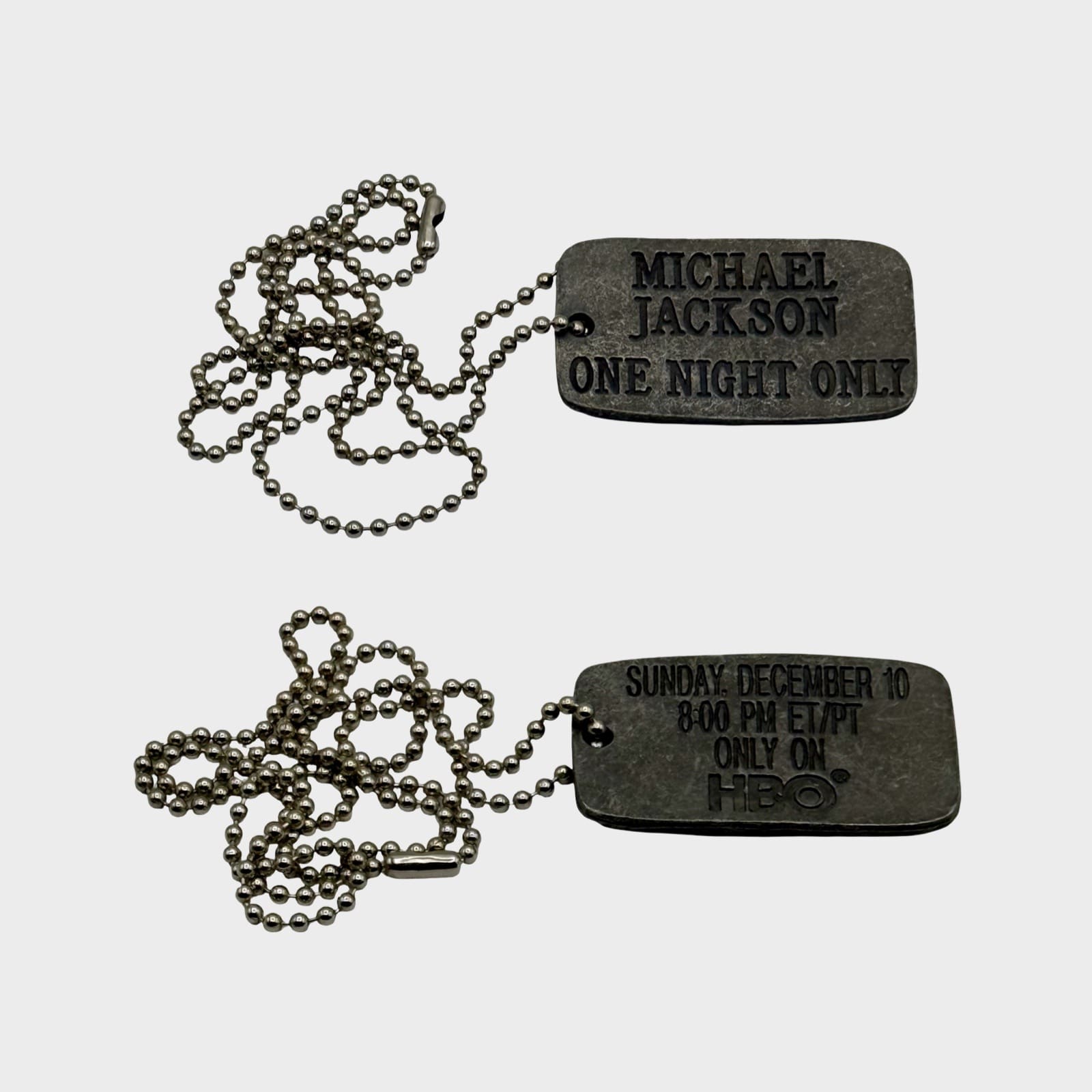 Michael Jackson HBO One Night Only Promo Dog Tag – Michael Jackson