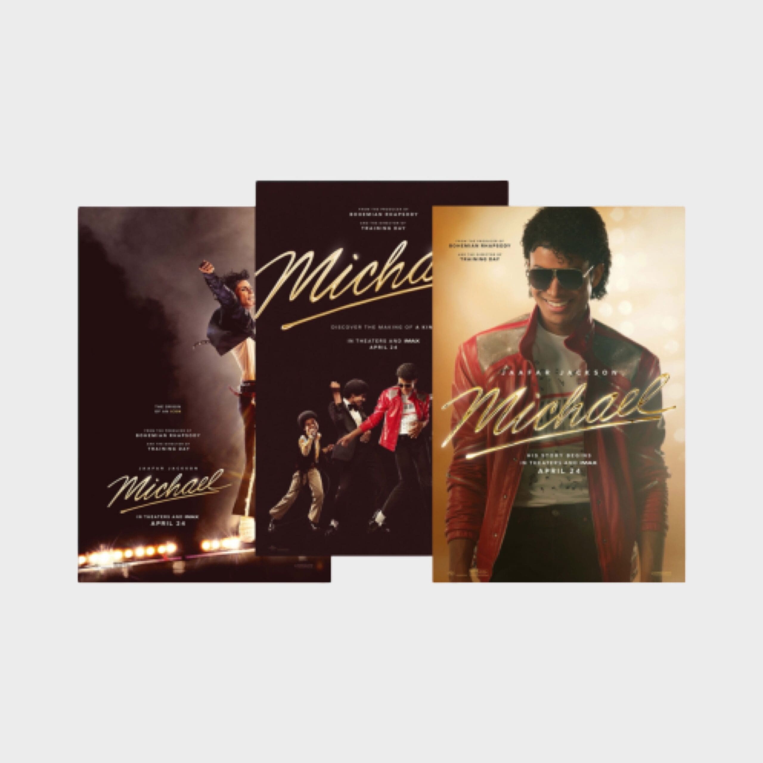 Michael (2026) Movie Set of 3 Custom Postcards – Michael Jackson