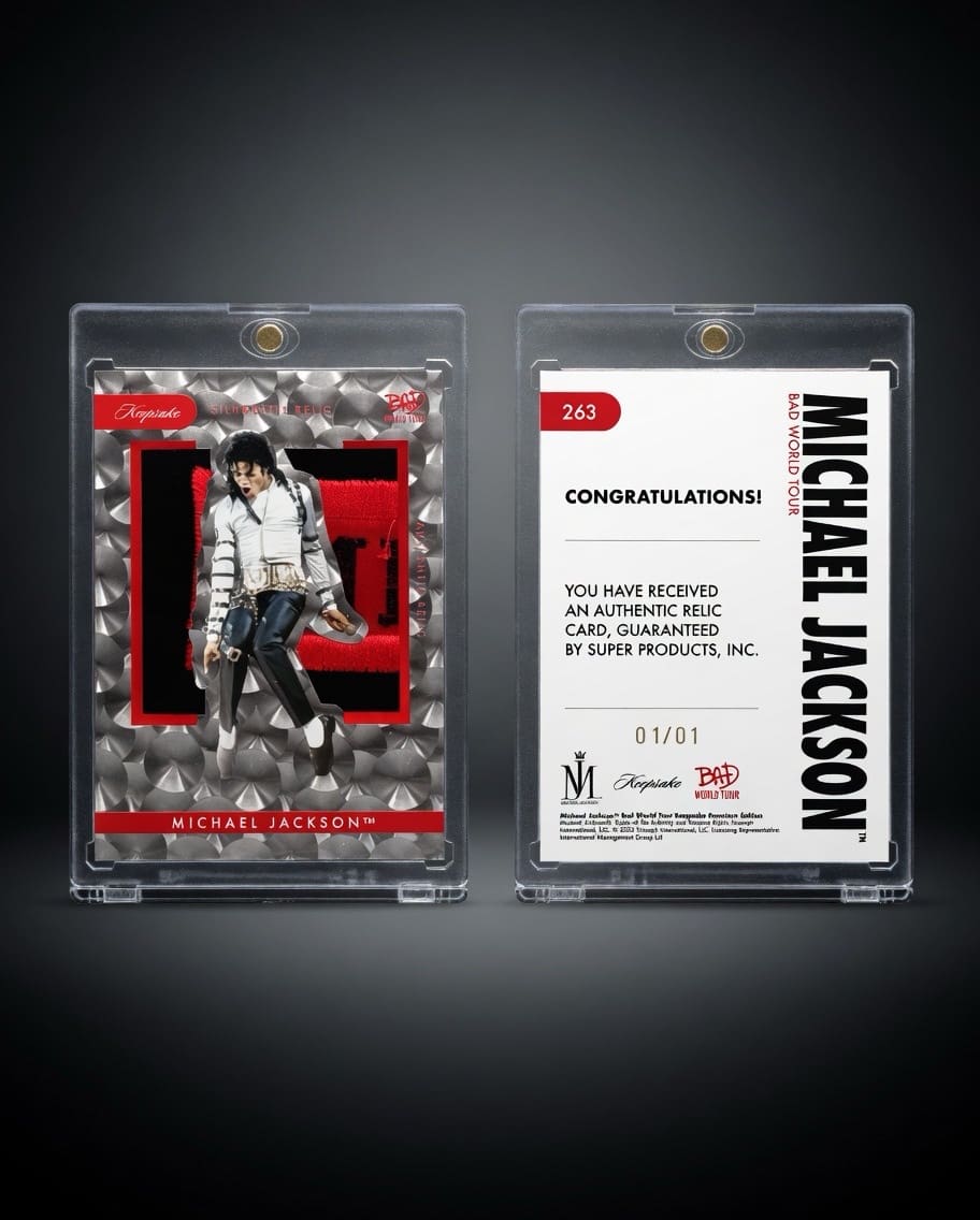 Michael Jackson BAD Tour Keepsake # 263 Masterpiece Relic Trading