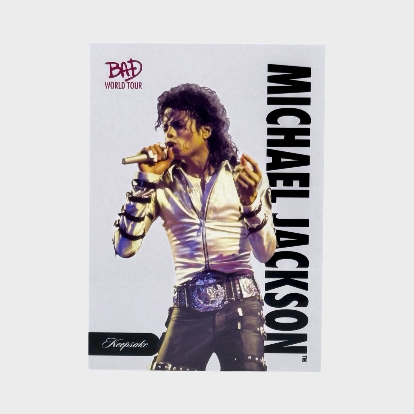 Michael Jackson BAD Tour Keepsake Trading Card # 10 Base – Michael