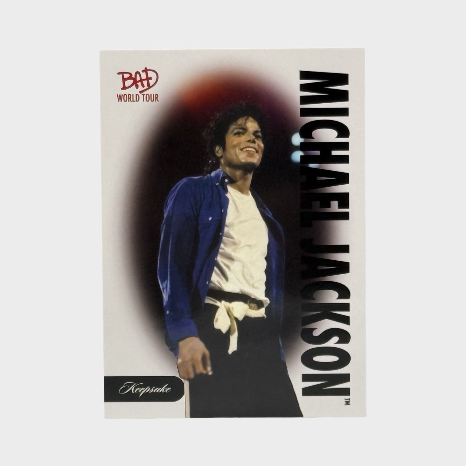 Michael Jackson BAD Tour Keepsake Trading Card # 17 Base – Michael