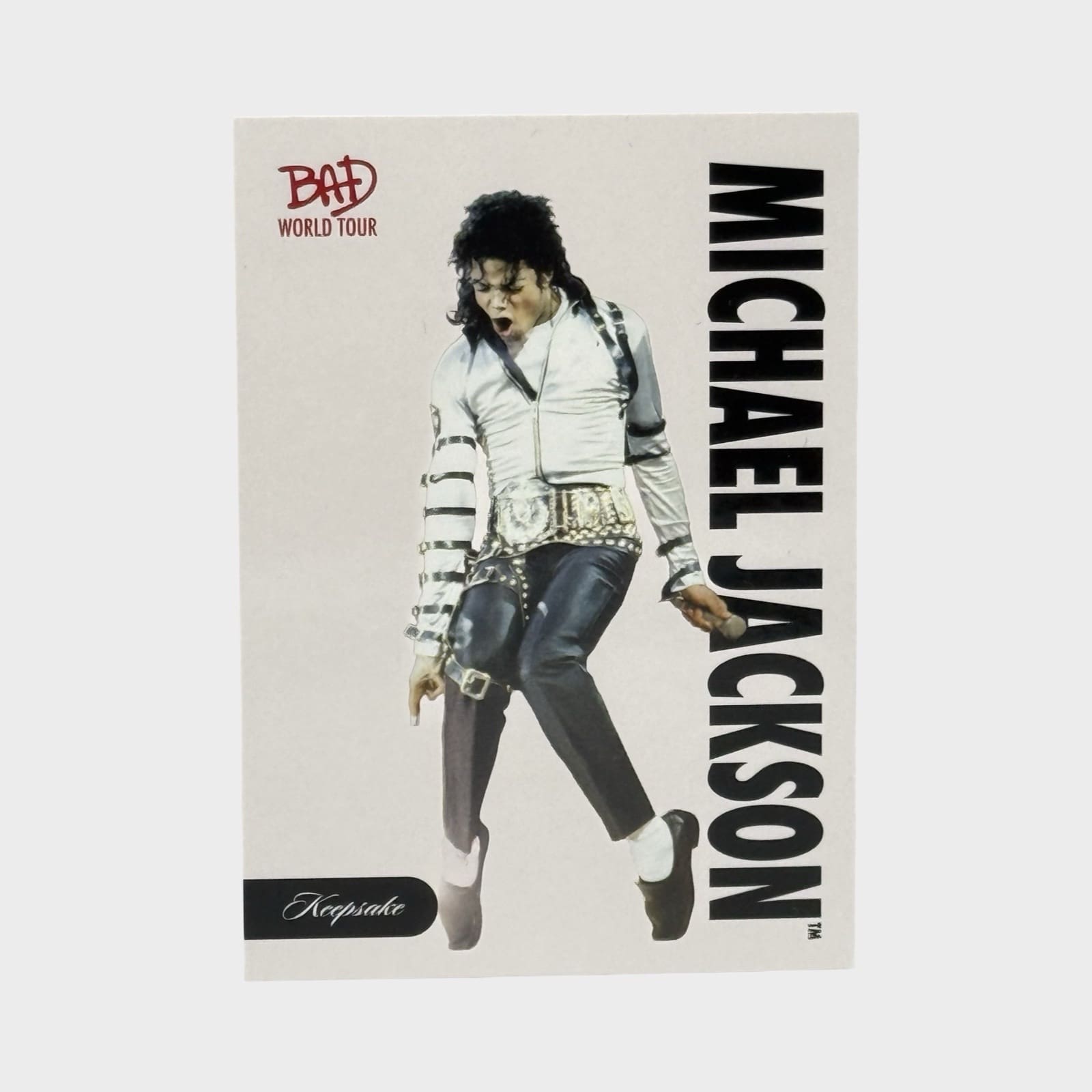 MICHAEL JACKSON BAD WORLD TOUR 8/15 カード Michael Jackson BAD Tour Keepsake Trading Card #20 | Base