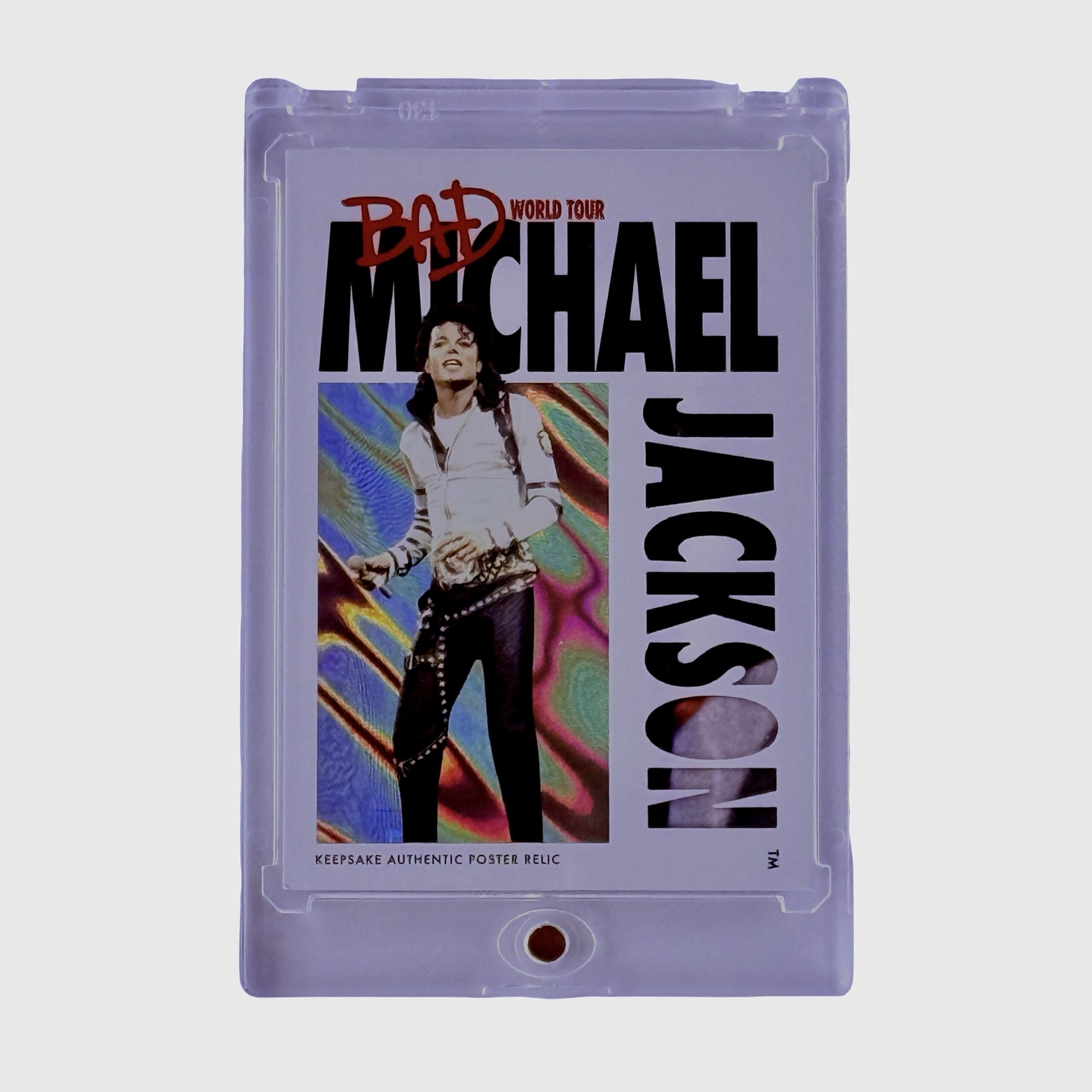Michael Jackson BAD Tour Keepsake Trading Card # 280 Poster Relic