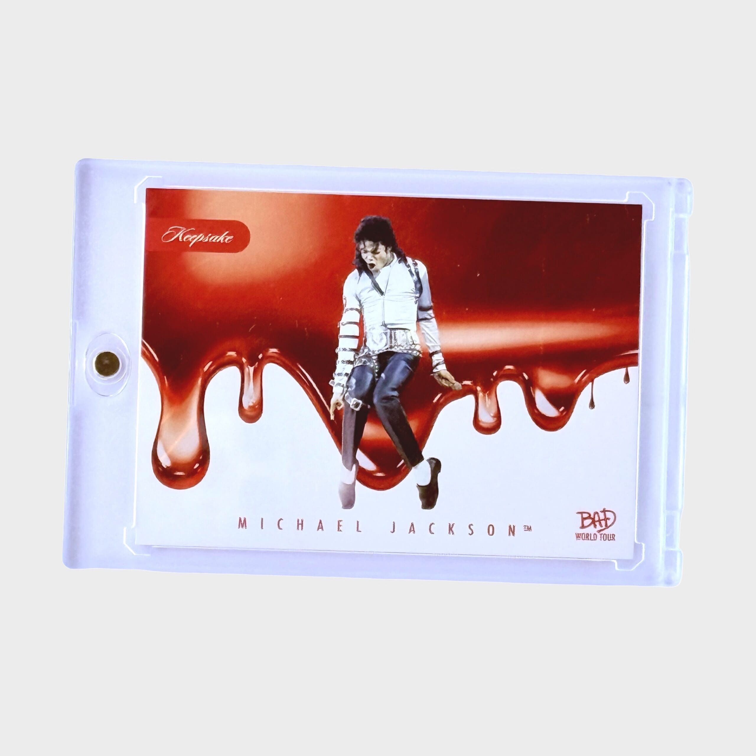 Michael Jackson BAD Tour Keepsake Trading Card # 239 Drip Red 23