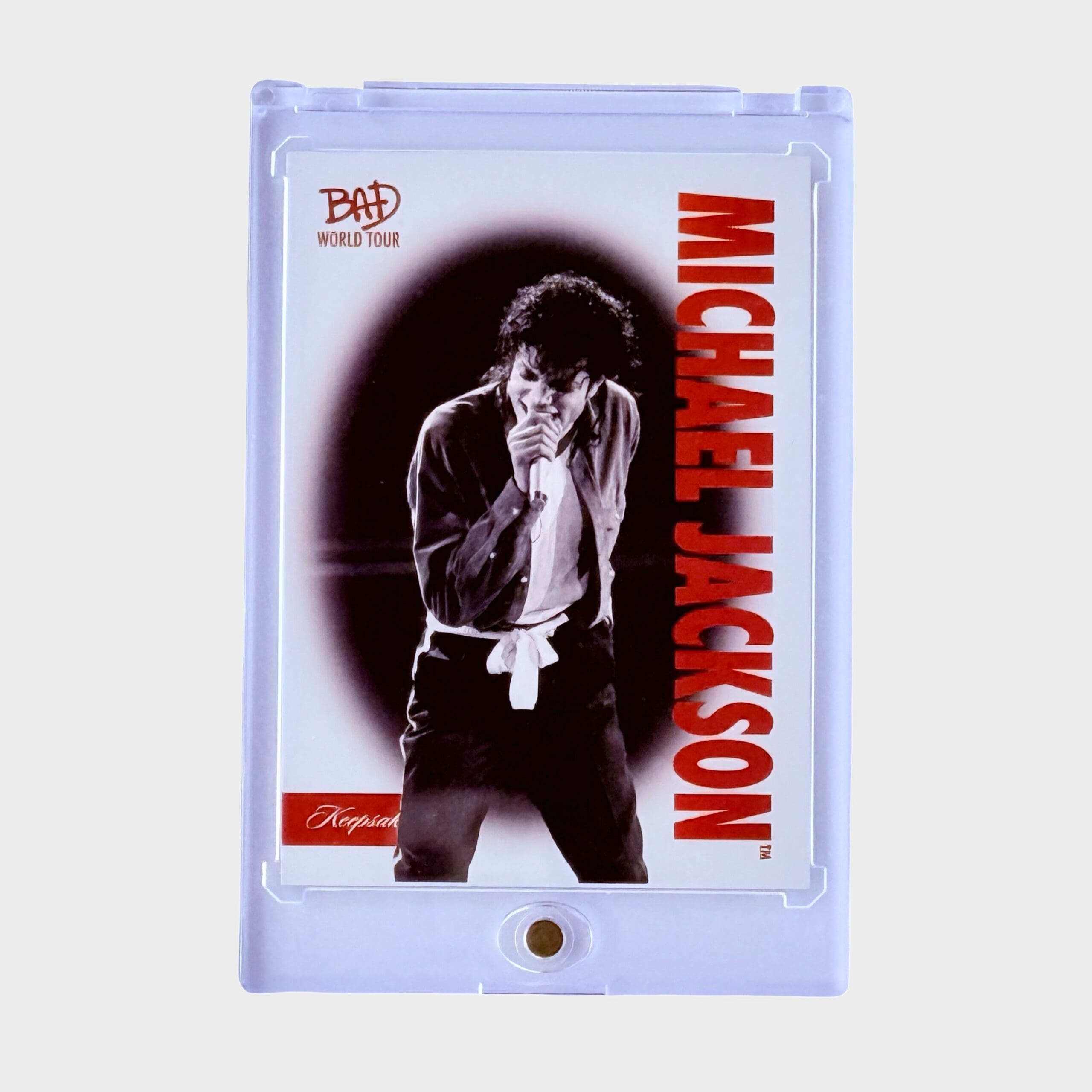 Michael Jackson BAD Tour Keepsake Trading Card # 5 Base Red 17/87